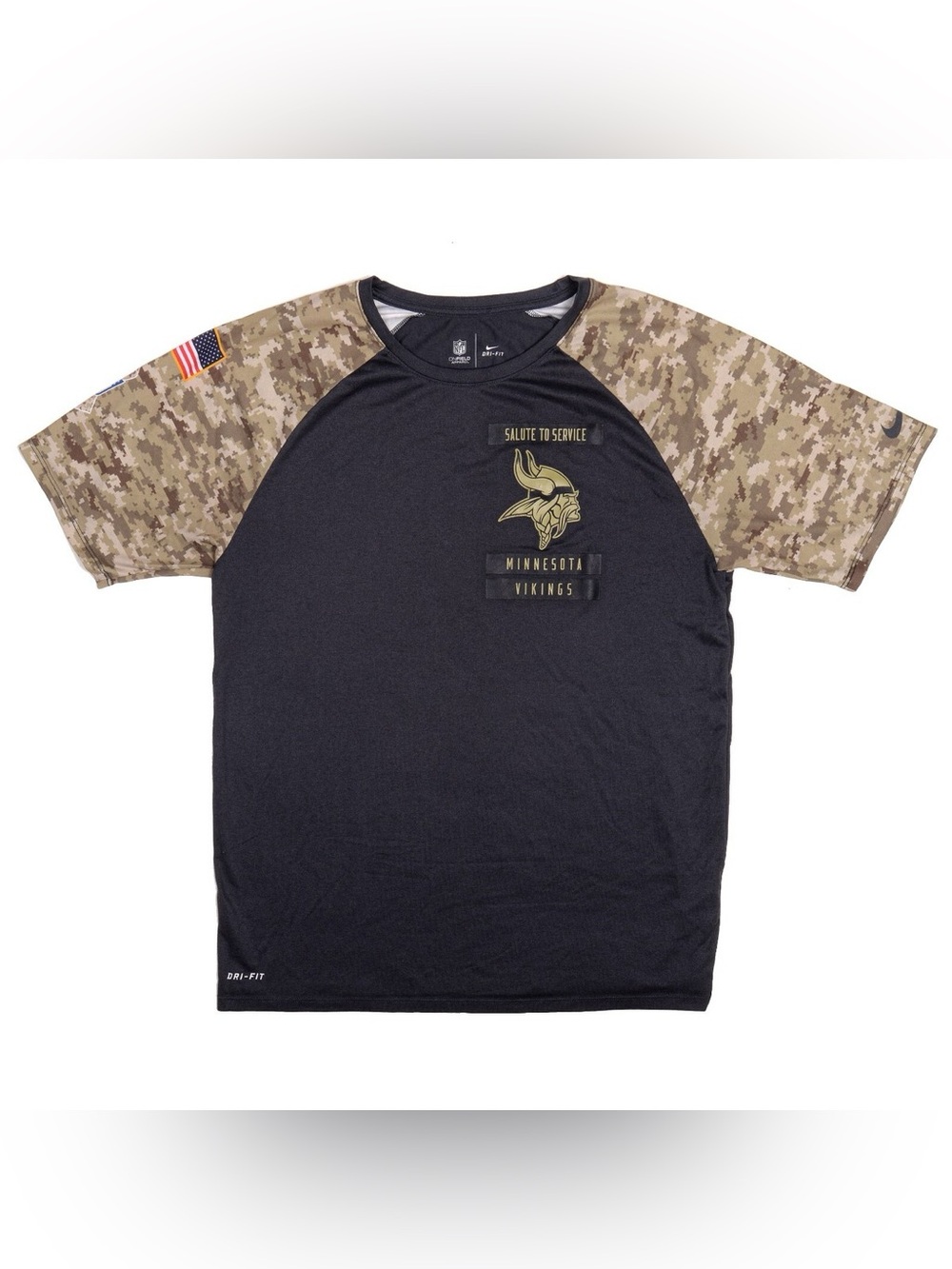 Nike Black Short Sleeve Salute to Service Minnesota Vikings Tee